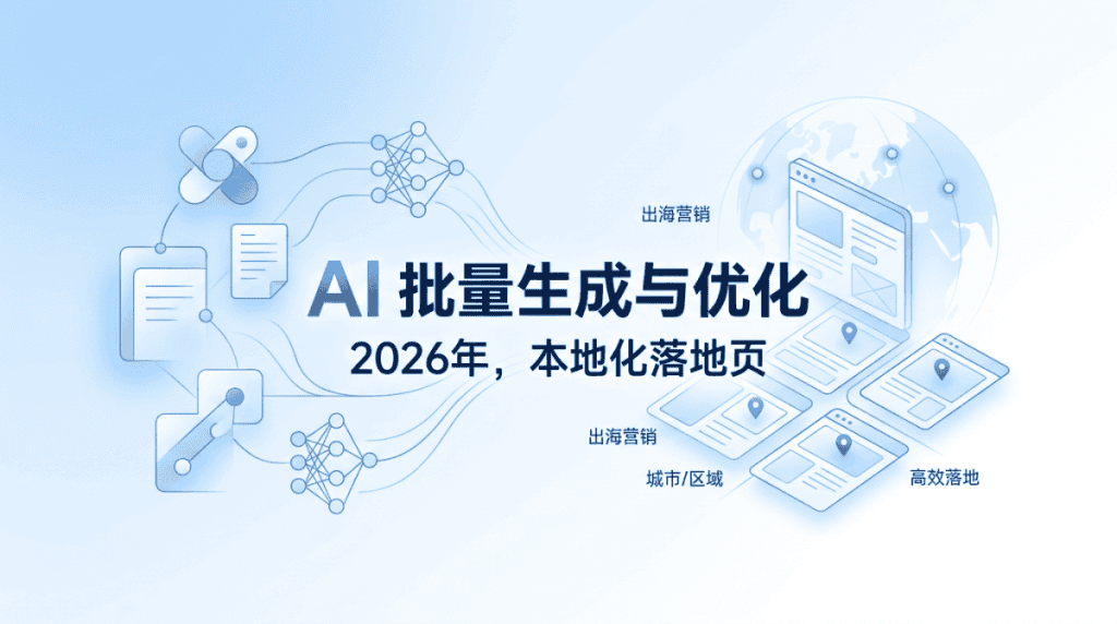 2026年，本地化落地页如何用AI批量生成与优化