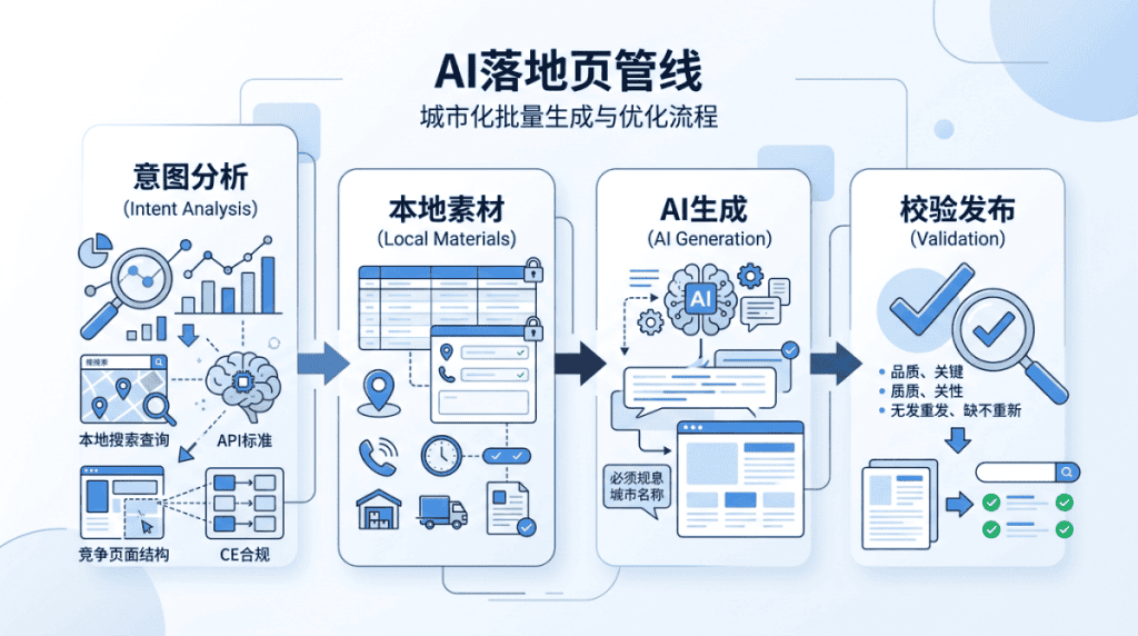 AI批量生成城市落地页的正确姿势：工具链比你想象的重要